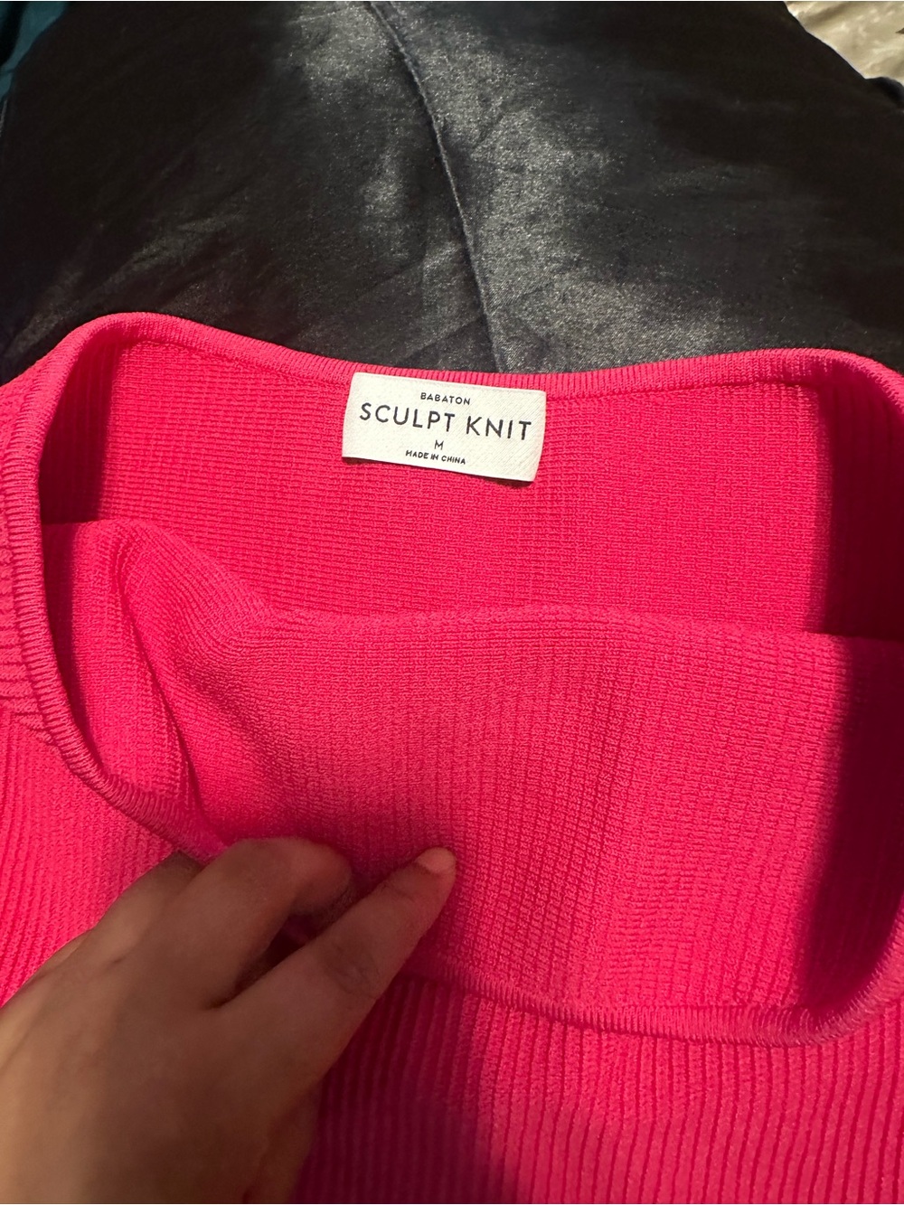Babaton Sculpt Knit Tube Top in Hot Pink